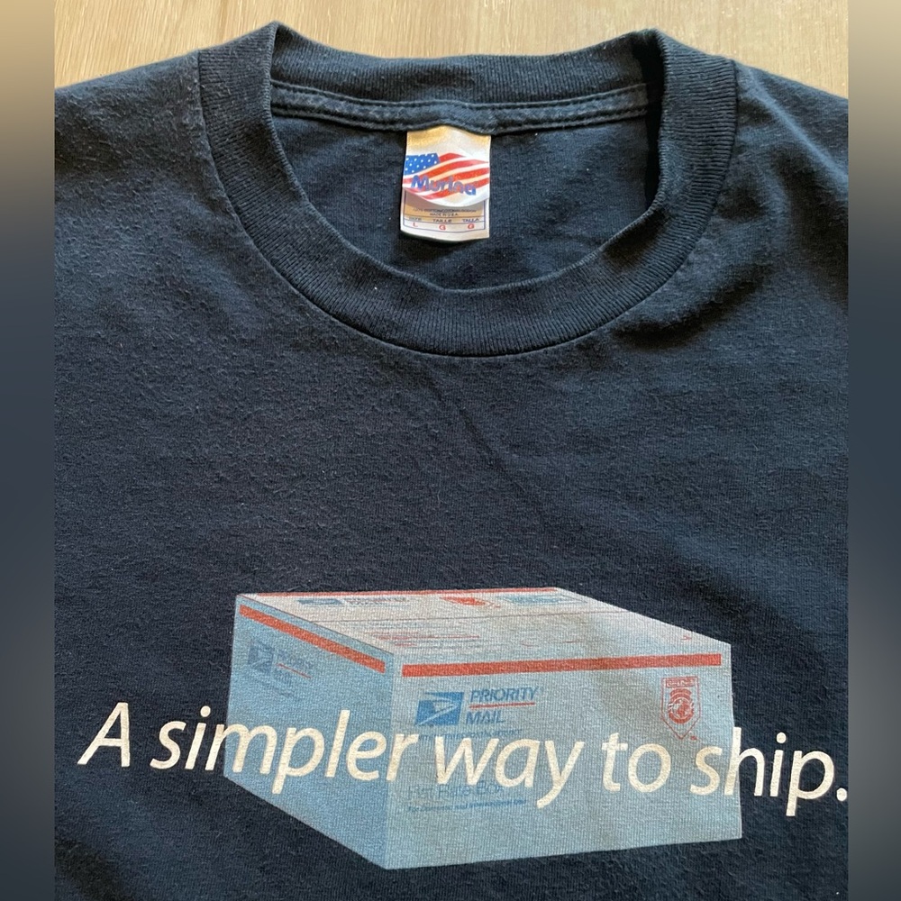 Vintage USPS Postal Service Priority Flat Rate Box Logo Made In USA 
Sz Large